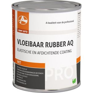 OAF PRO Vloeibaar Rubber AQ Wit 750 ml - UV-Bestendig - Dakbedekking - Afdichting - Dicht Scheuren en Kieren - In Wit, Grijs en Zwart