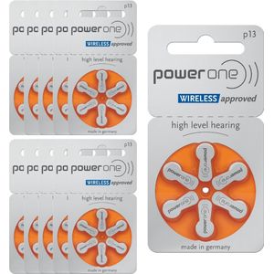 PowerOne 13 : Kwikvrije hoorapparaatbatterijen - 10 Wafeltjes