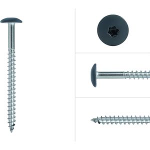 Wovar Kleurkopschroeven Antraciet rvs 4.8 x 38 mm | Doos 100 Stuks