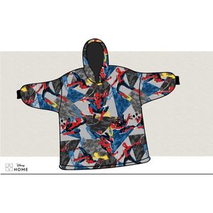 SpiderMan Hoodie Fleece Deken, Jump - Volwassen - One Size