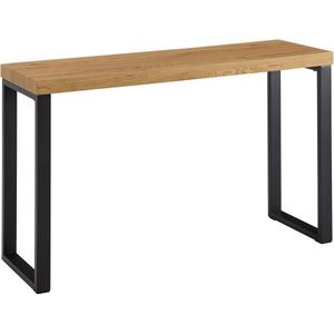 Consoletafel - Design Hal Dressoir - Smalle Opbergtafel - Lange Hoge Ingangstafel - Eiken Decor - Zwart - 120x39x75,5 cm