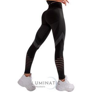 Sportlegging Dames - Fitness Legging - Yoga Legging - High Waist Sport Legging - Anti Cellulite - Shapewear Dames - Push Up - Butt Lifter - Sportkleding Dames - Booty | Luminatic® | Zwart | M