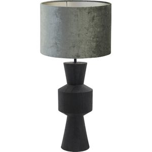 Light and Living tafellamp - zwart - hout - SS106312