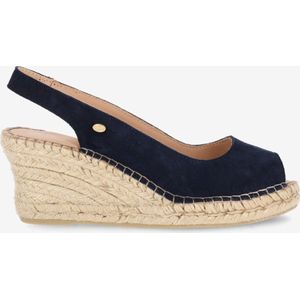 Fred De La Bretoniere Espadrille Sleehak Donkerblauw - Maat 36