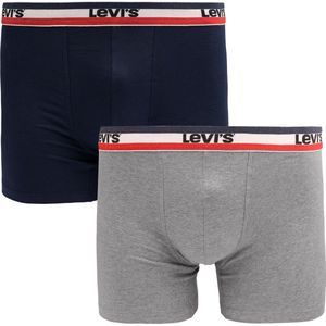 Levi's Brief Boxershorts 2-Pack Navy Grijs - Maat XXL - Heren