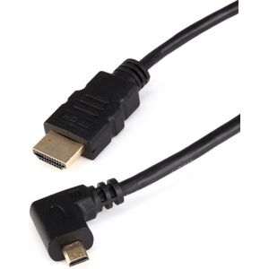 Micro HDMI - HDMI kabel - 90° haaks naar rechts - versie 1.4 (4K 30Hz) - 0,50 meter