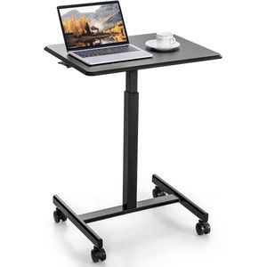 In hoogte verstelbaar bureau met wielen - Draagbaar Laptop Bureau voor Thuis en Kantoor
