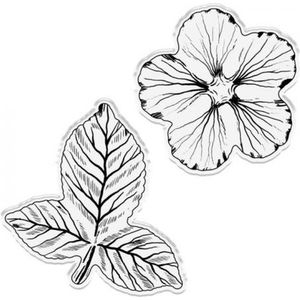 Gemini - Clearstamp&Snijmal set - Knipvel Bloemen - Radiant Rose