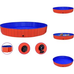 vidaXL Hondenzwembad - Opvouwbaar - PVC - 300 x 40 cm - Rood - Speelgoed voor dieren