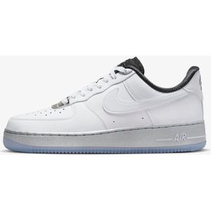 Nike Air Force 1 ’07 SE ""White Chrome"" - Sneakers - Unisex - Maat 42.5 - Wit/Chrome/Zwart