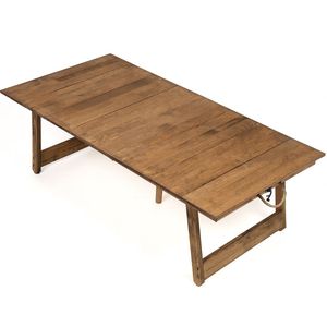 55x110x35cm inklapbare picknick tafel – Vouwbare campingtafel – Handgemaakte houten tafel – Kampeertafel – Terrastafel – Buiten eten en zitten – Wood - Walnoot