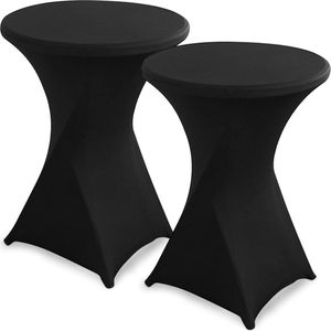 Set van 2 Stretch Tafelhoezen voor Statafels - Ø 80-85 cm - Elegante en Duurzame Horeca Hoes voor Feesten en Evenementen