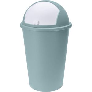 Vuilnisbak/afvalbak/prullenbak groen met deksel 50 liter - Vuilnisbakken/afvalbakken/prullenbakken