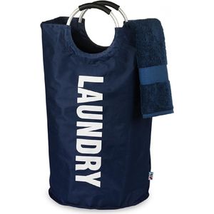 Wonair Wasmand - Waszak - Laundry Hamper - Flexibele Wasmand - Opvouwbaar – Donkerblauw – 81L