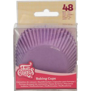 FunCakes Baking Cups Papier - Royal Purple - 48 Stuks - Cupcake en Muffin Vormpjes