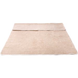 Lamswollen Baby Deken Plaid 100x70cm - 100% Australische Merino Lams Scheerwol 450 g/m² Woolmark-certificaat – Cappuccino Beige – ZACHT en WARM – Wasbaar en Antiallergisch