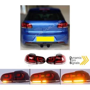 OEM Line® R20 GTI Look Dynamische VOL LED Achterlichten Kersenrood voor Volkswagen Golf 6 Hatchback (2008-2012)
