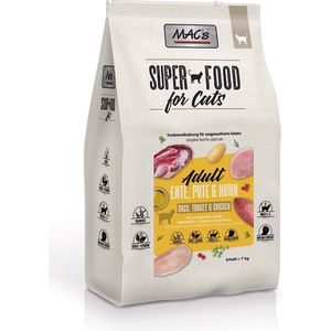 MAC’s Superfood Kattenvoer Droogvoer - Eend, Kalkoen en Kip - 7kg - Kattenbrokken