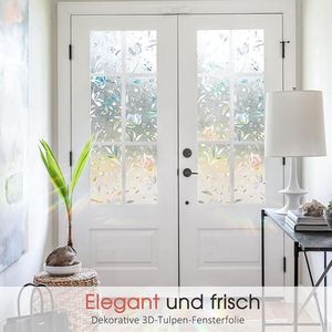 Window Film Sun Protection Film Self-Adhesive UV Protection Window Indoor or Outdoor Privacy Tinted 75*300CM