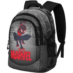 Karactermania - Marvel - Spiderman - PLUS hardlooprugzak - PLUS Running Backpack met USB poort - Spiderman Spin - Grijs