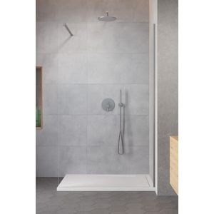 Douchewand Modo New II chrome 140x200cm, geborsteld nikkel, 8mm hard glas