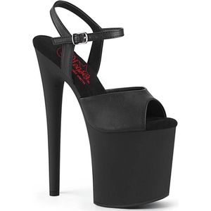 Pleaser - NAUGHTY-809 Sandaal met enkelband, Paaldans schoenen - US 9 - 39 Shoes - Zwart