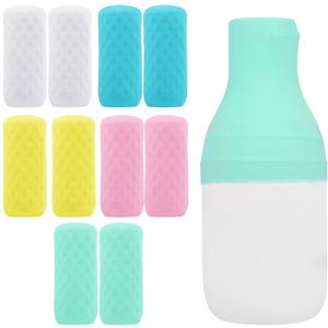 10 stuks - 5 kleuren - Siliconen toilettas - Siliconen lekvrije elastische hoes - Essentieel voor op reis - Ideaal voor toiletartikelen in reisformaat - Herbruikbaar