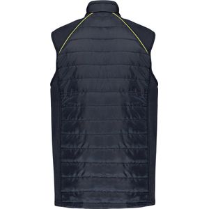 Bodywarmer Unisex XS WK. Designed To Work Mouwloos Navy / Fluorescent Yellow 100% Polyester