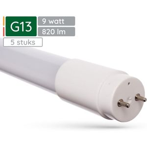 Spectrum LED TL Buis G13 9W - 600mm - 820 Lumen - 4000K Neutraal Wit - Natuurlijk Licht - Energiezuinig - 5 stuks