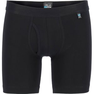 SCHIESSER Long Life Cotton shorts (1-pack) - lang met gulp - zwart - Maat: S