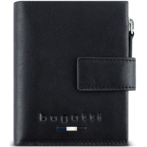 Bugatti Romeo Portemonnee RFID-bescherming Leer 10 cm - Jongens - Horizontaal - schwarz