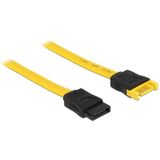 DeLOCK 0.1m 2xSATAIII SATA-kabel 0,1 m Zwart, Geel SATA 7-pin