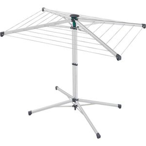 Droogmolen met Voet voor Camping & Thuis - Wasrek Staand - Droogrek Inklapbaar - Wit met Zwart