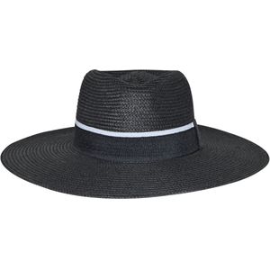 Sunset Bay Fedora Dames UV Zonnehoed Verstelbare Maat 360FIVE Everyday - Maat: M-L: 57 cm - Zwart
