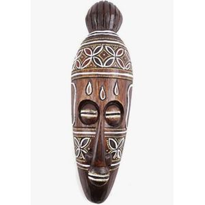 Klein handgesneden houten masker 30cm