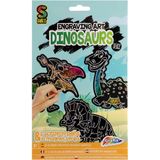 S Art - Krastekeningen Voor Kinderen - Krasset Dinosaurus - Grafix Kraskunst - 10 vellen - 2 Scratch Pennen - Scratch Art