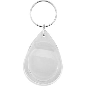 CombiCraft Plexiglas sleutelhanger blanco druppel 32x53mm - 10 stuks
