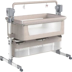 Bealive® Baby bedje - Elecktrisch baby bedje - Baby schommelbed met elektrische vrije wieg modus - bluetooth-functie voor muziek - 5 x wieg modus - Met opslag plek, afstandbediening, muggen net en matras