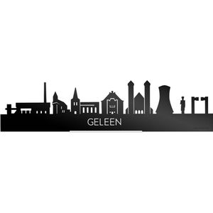Standing Skyline Geleen Zwart Glanzend - 60 cm - Woondecoratie design - Decoratie om neer te zetten en om op te hangen - Meer steden beschikbaar - Cadeau voor hem - Cadeau voor haar - Jubileum - Verjaardag - Housewarming - Interieur - WoodWideCities