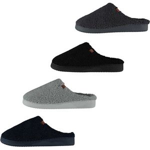 Apollo - Pantoffel Heren Teddy-Wol Antraciet 41/42