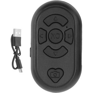 Bluetooth-afstandsbediening Page Turner voor TikTok en Kindle-app - Camera Remote Shutter Selfie-knop - Vingertip-videocontroller voor Mobiele Telefoon (Zwart) .