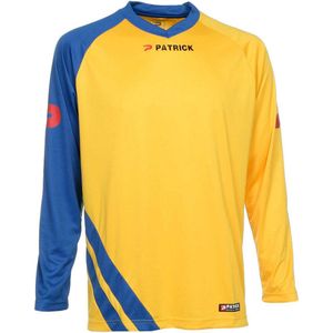 Patrick Victory Voetbalshirt Lange Mouw Kinderen - Geel / Royal | Maat: 11/12