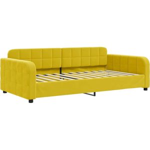 vidaXL - Slaapbank - 90x200 - cm - fluweel - geel