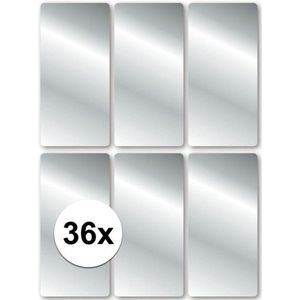 Zilveren etiketten 36 stuks - Zilveren stickers 36 stuks