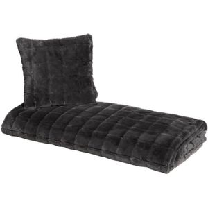 Deken Bont Plaid Manhattan 150x200cm + Kussen 45x45cm - Set - Trendy - Warm en Zacht - Woondeken