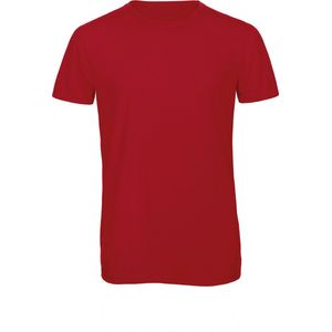 T-shirt Heren S B&C Ronde hals Korte mouw Red 50% Polyester, 25% Katoen, 25% Viscose