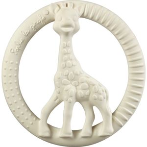 Sophie de giraf So'Pure Bijtring - Baby speelgoed - Kraamcadeau - Babyshower cadeau - 100% Natuurlijk rubber - In gerecyled geschenkdoosje met organic katoenen strikje - Vanaf 0 maanden - Ø8 cm - Wit