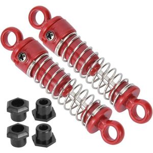 2 Stuks Chroom Demper Schokdemper met Hoed Vervanging - Geschikt voor HS 18301 18302 18311 18312 1/18 RC Automodel Accessoires