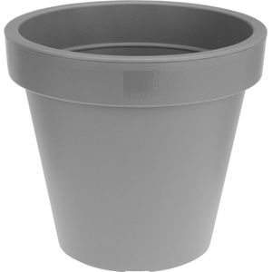 1x Kunststof bloempotten 40 cm steen grijs - Bloempotten/plantenpotten voor binnen en buiten