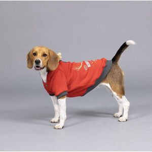 Lindo Dogs - Hondenjas - Hondenkleding - Honden sweatshirt - North Deer - Rood - Maat 1